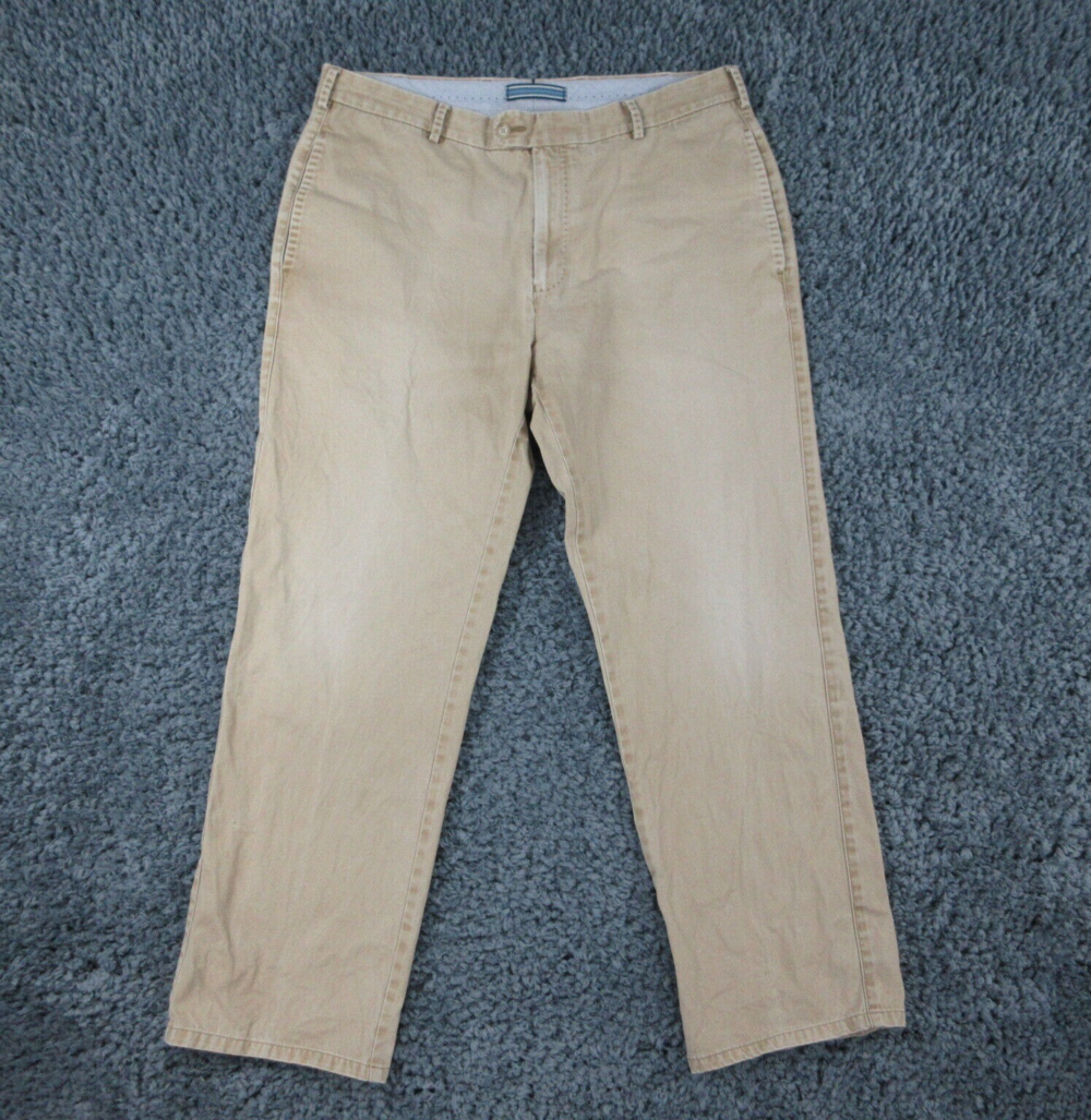 Peter Millar Pants Mens ' 35 Tan Weathered Pima Cotton Straight Chino 35x28.5*
